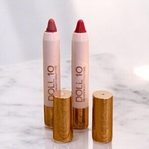 DOLL 10 Lip Crayon Bundle X2 Full Size Be Fearless & No Boundaries Shades
